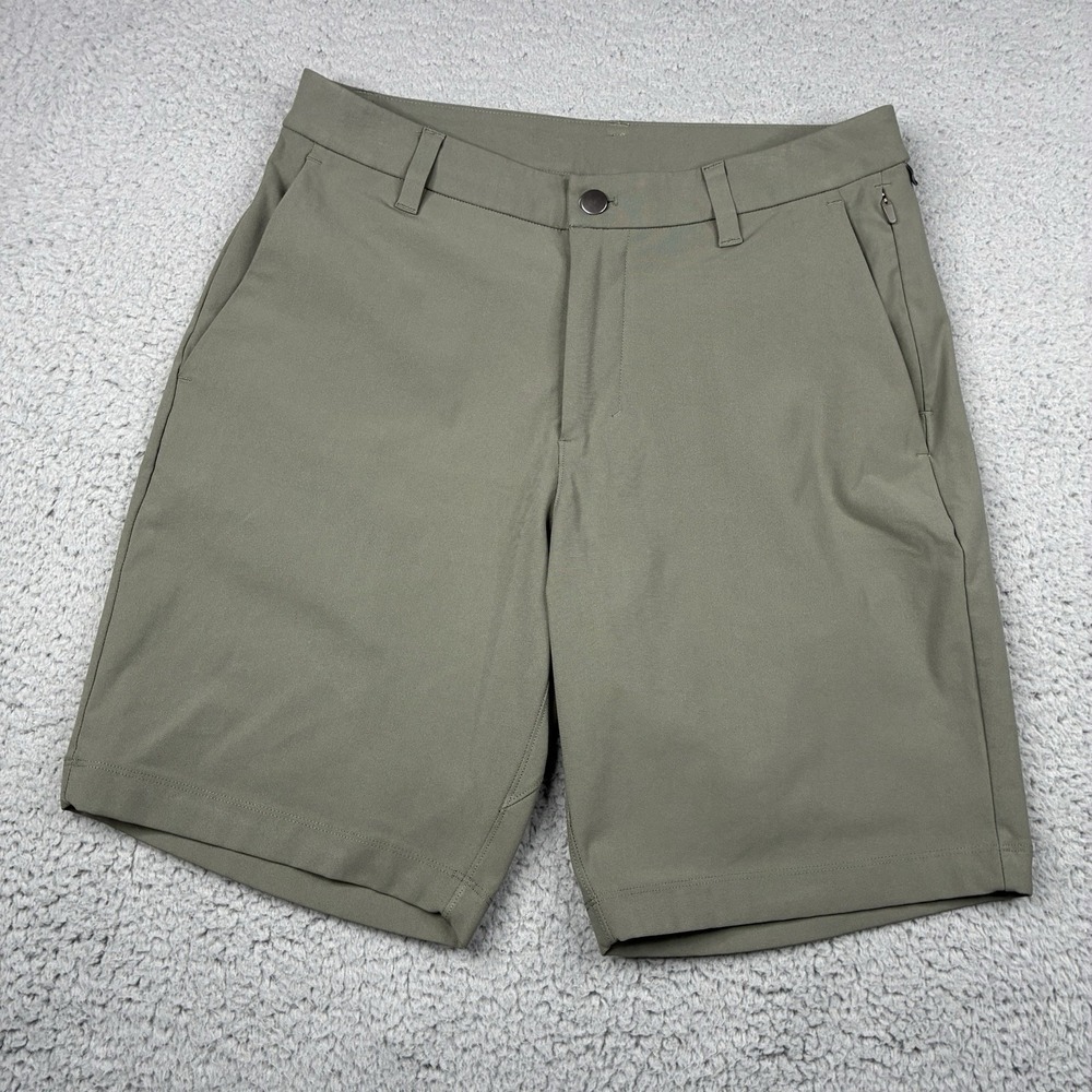 Lululemon Commission Golf Shorts Men's 31 Green Performance 9" Inseam LM7AWQS